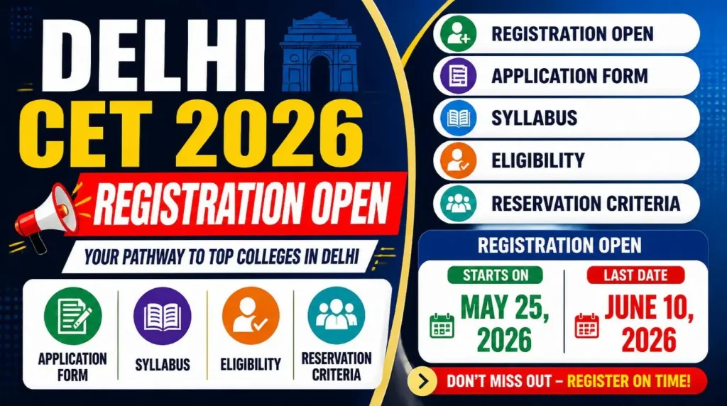 Delhi CET 2026 Registration